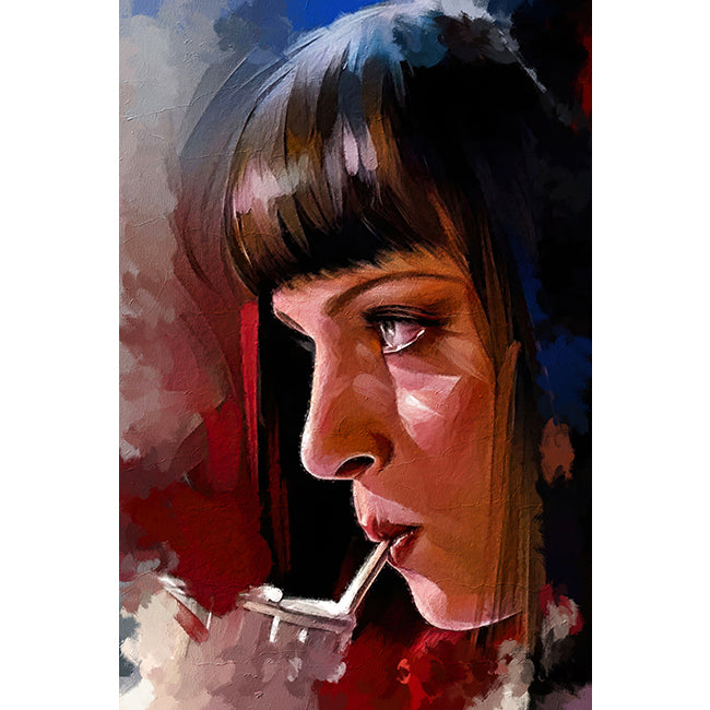 Uma Thurman Schilderij