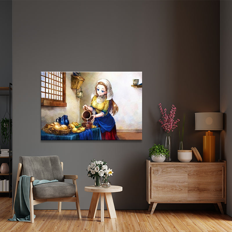 Het melkmeisje - Vermeer ( inspiratie)