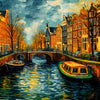 Amsterdam in Van Gogh stijl