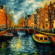 Amsterdam in Van Gogh stijl