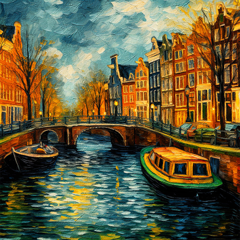 Amsterdam in Van Gogh stijl