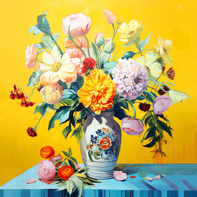 Blumen im authentischen Stil
