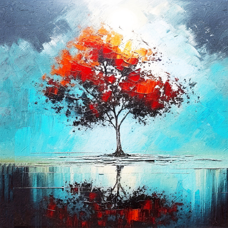 Abstrakter Baum in Farbe