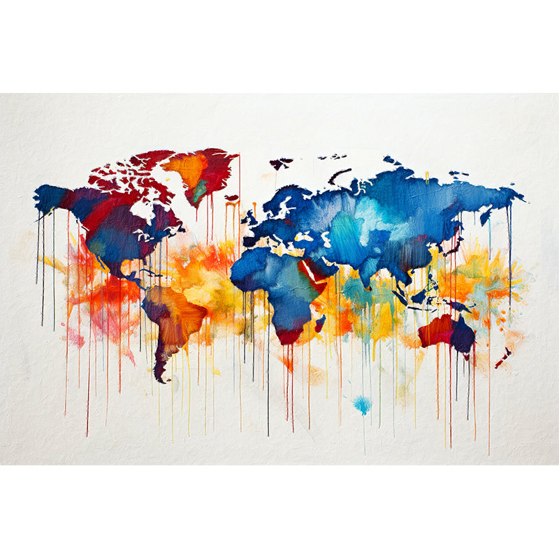 World map in color