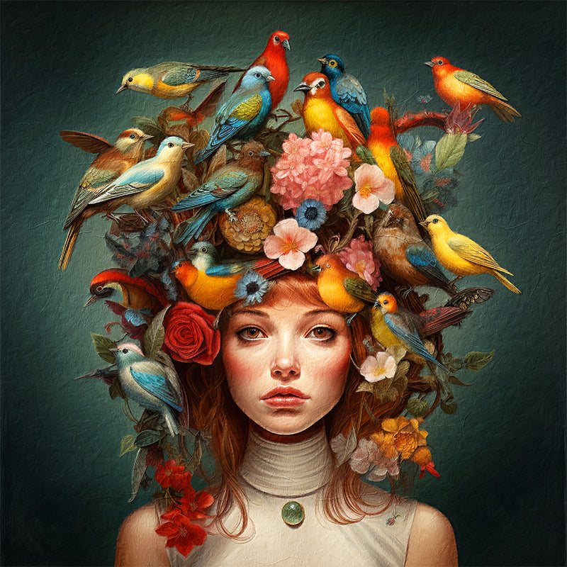 Vrouw Met Vogels II