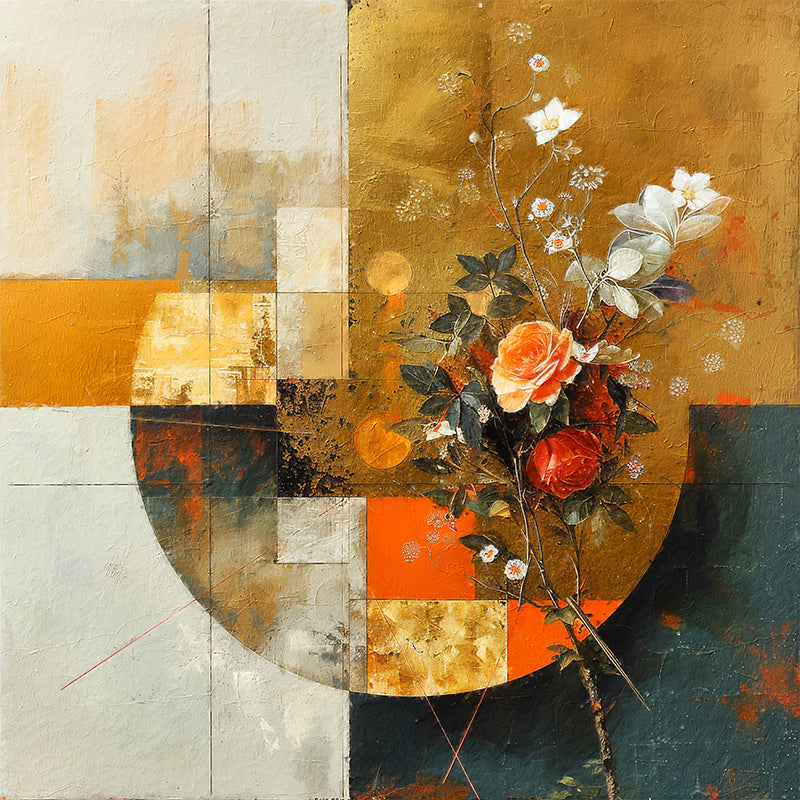 Abstrakt mit Blumen
