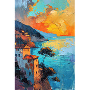 Zonsondergang schilderij