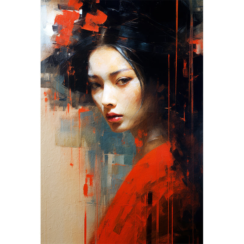 Die geheimnisvolle japanische Frau im Kimono