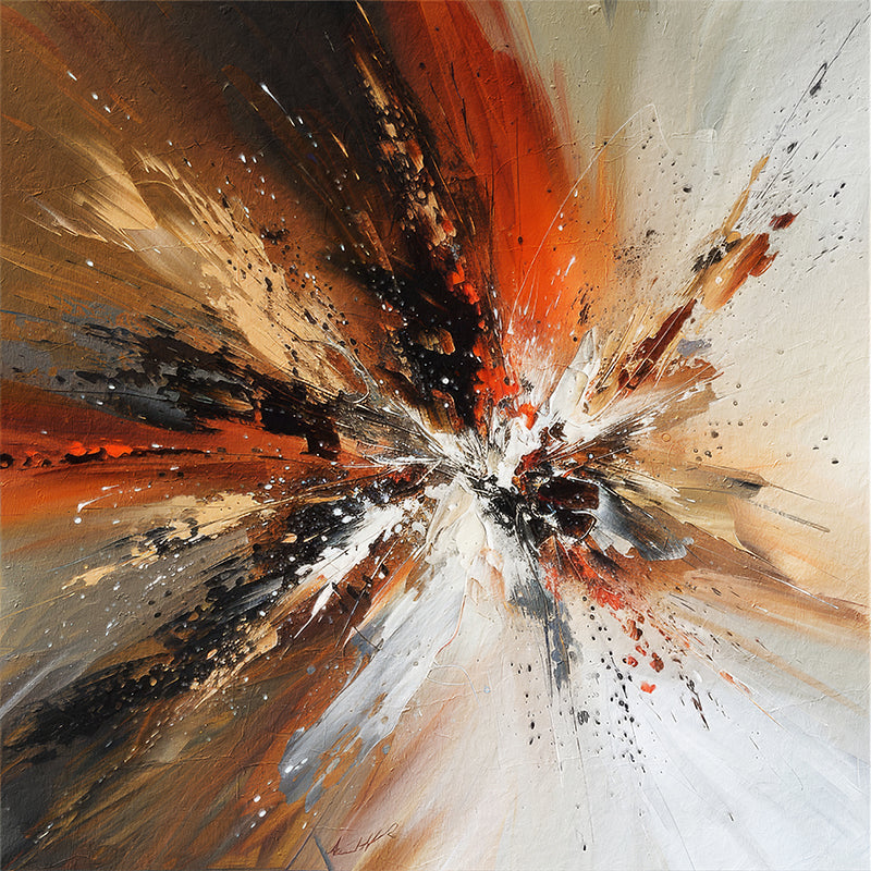 Abstract met warme kleuren