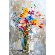 Art Vase mit Blumen