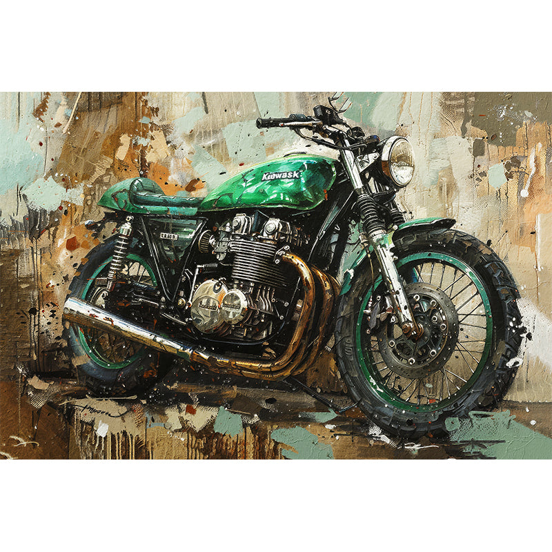 Gemälde Kawasaki-Motorrad