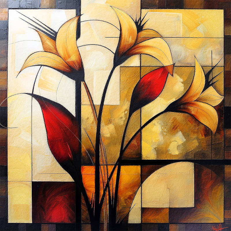 Kunst Abstrakte Blumen II
