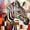 Kubistisches Zebra-Gemälde