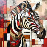 Kubistisches Zebra-Gemälde