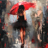 Frau mit Regenschirm
