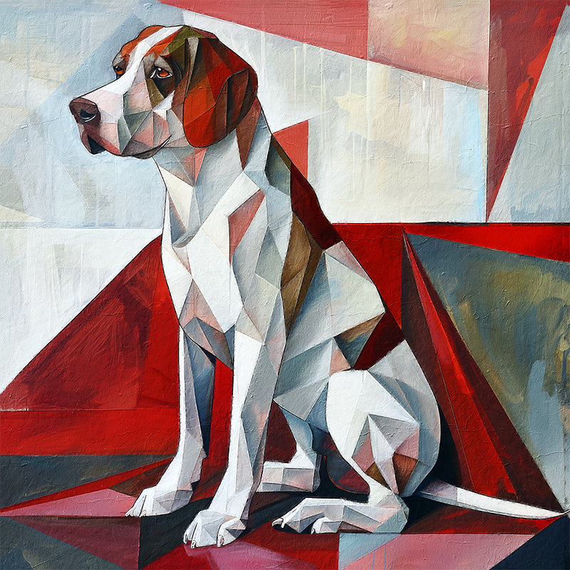 Kubismus Hund Gemälde