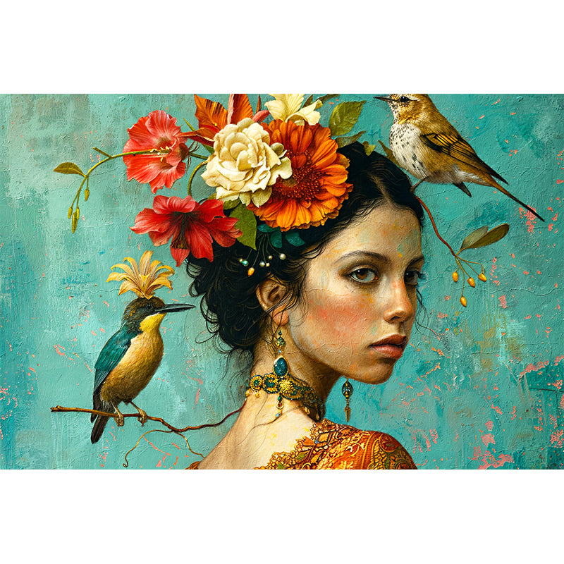 Frau mit Vogel VII