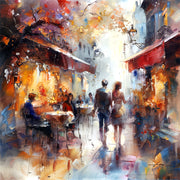 Café Terras schilderij
