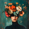 Schilderij Vrouw met bloemen