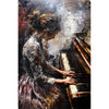 Vrouw speelt piano