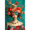 Kunstfrau mit Blumen