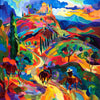 Abstrakte Landschaftslinien