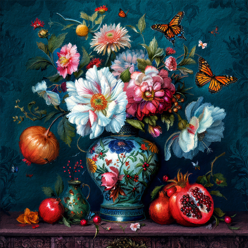 Prachtige bloemen schilderij