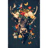 Koe met bloemen