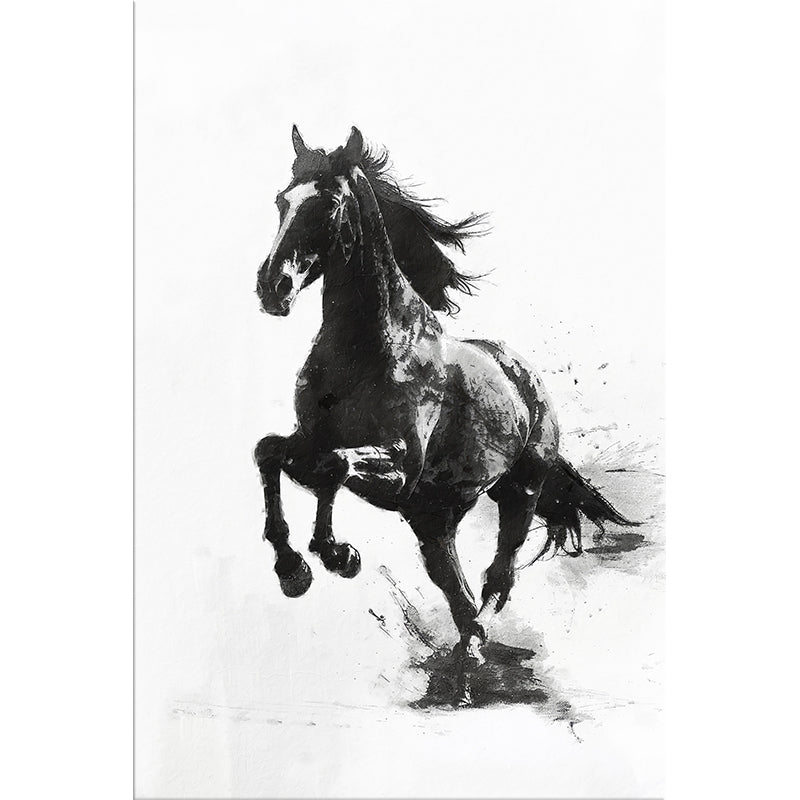Pferd Schwarz-Weiß-Kunst