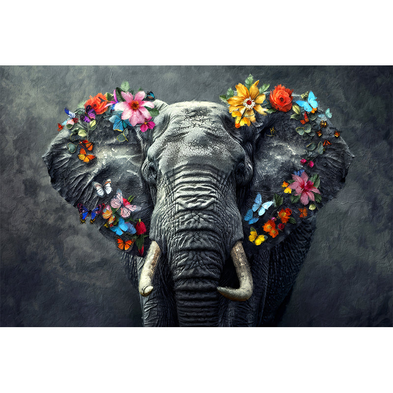 Olifant met bloemen