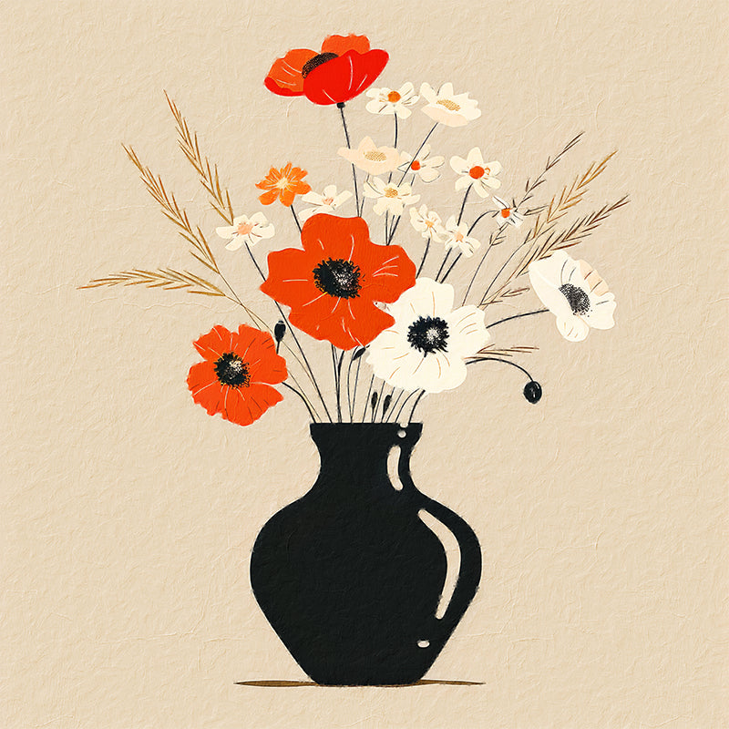 Illustrationen von Vase mit Blumen