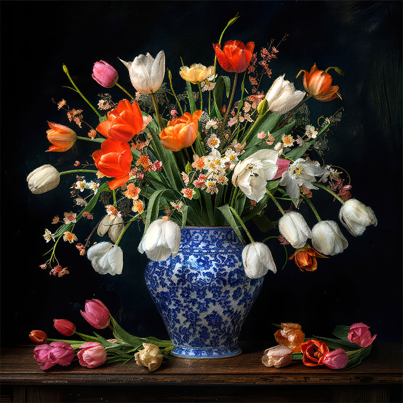 Schöne Vase mit Blumen