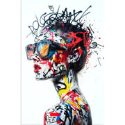 Frau in Graffiti-Art