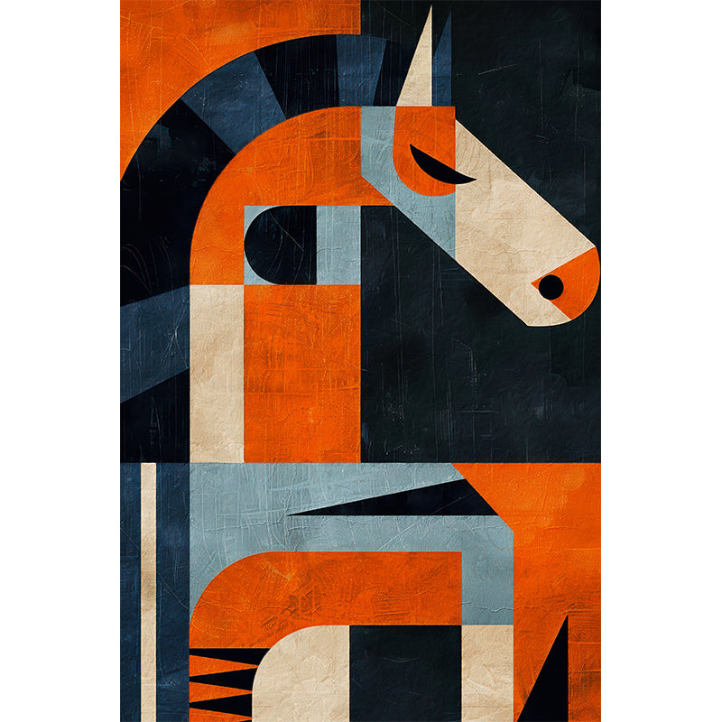 Paard in kubisme art