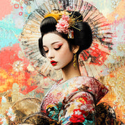 Frau im traditionellen Kimono