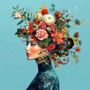 Vrouw met bloemen in het haar II