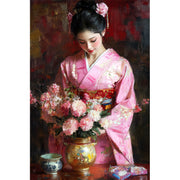 Aziatische vrouw in kimono