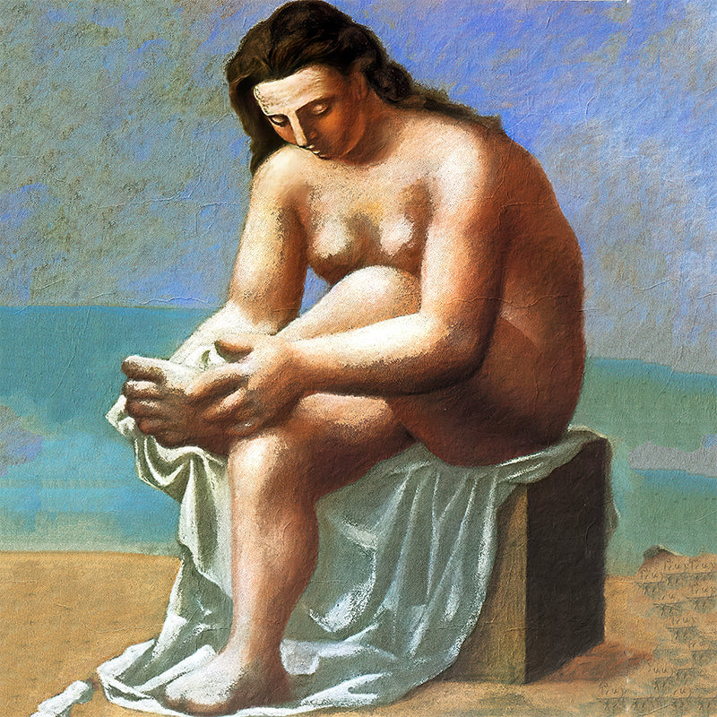 Akt, sich den Fuß abtrocknend - Picasso