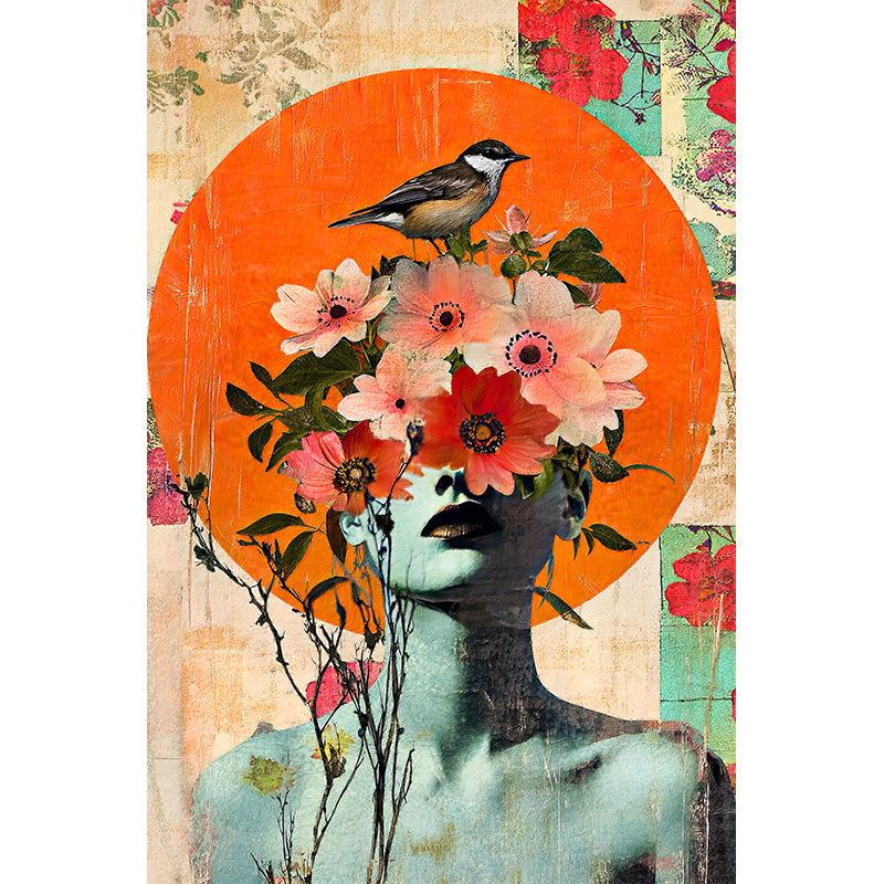 Dame mit Blumen
