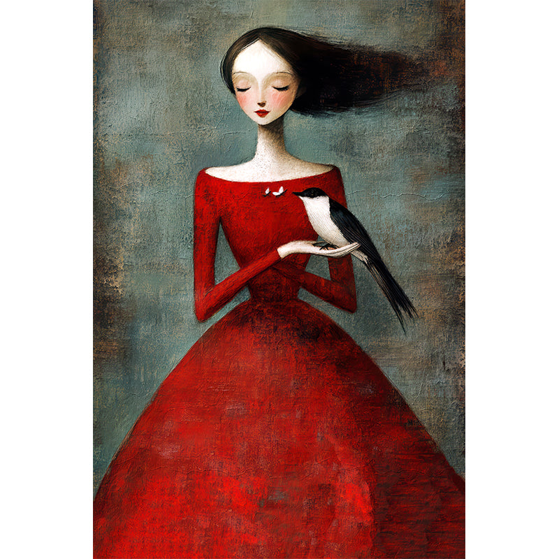 Frau in rotem Kleid IV