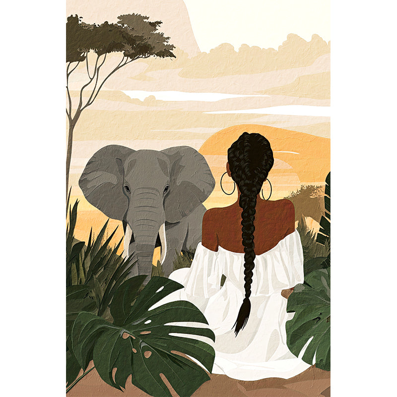 Frau mit Elefant II