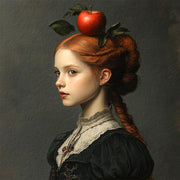 Frau mit Apfel Gemälde