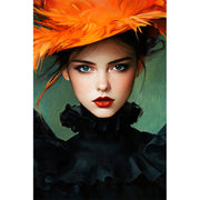 Frau mit orangem Hut VII