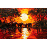 Sonnenuntergang in der Savanne