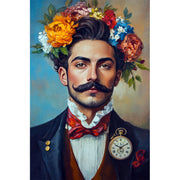Mann mit Blumen