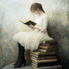 Mädchen, das ein Buch liest