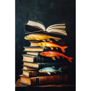 Bücher und Fischen