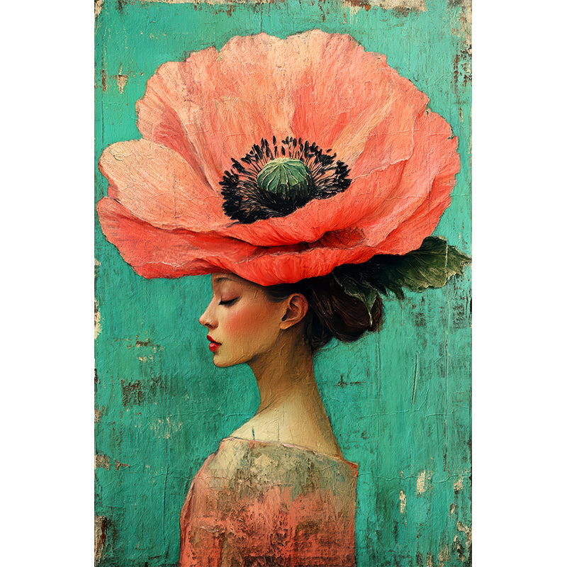 Frau mit einer großen Blume