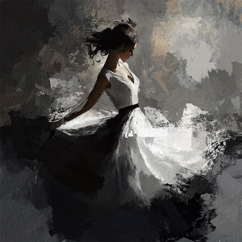 Danseres in een witte jurk