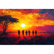Sonnenuntergang in der Savanne II